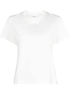 Courrèges t-shirt en coton à logo appliqué - Blanc