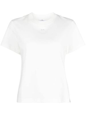 Courrèges t-shirt en coton à logo appliqué - Blanc