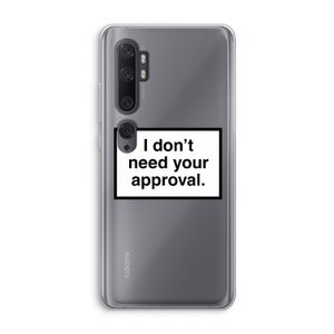 Don't need approval: Xiaomi Mi Note 10 Pro Transparant Hoesje
