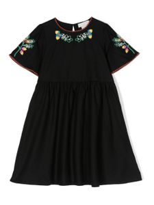 Stella McCartney Kids robe en coton à manches courtes - Noir