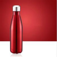 Thermische beker vacuüm kolf warmte waterfles draagbare roestvrijstalen sport ketel capaciteit: 500ml (rood)