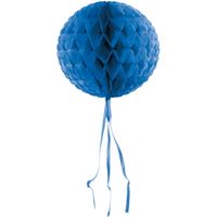 Blauwe honeycomb bol - 30 cm - thumbnail