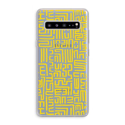 Majorelle Blue Print: Samsung Galaxy S10 5G Transparant Hoesje