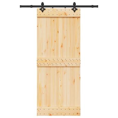 Schuifdeur met beslag 85x210 cm massief grenenhout