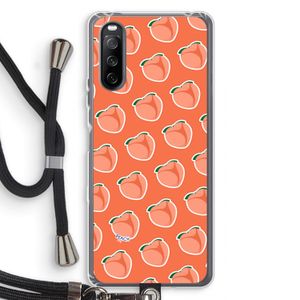 Just peachy: Sony Sony Xperia 10 III Transparant Hoesje met koord
