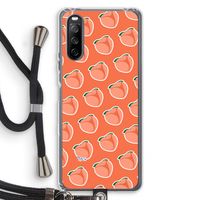 Just peachy: Sony Sony Xperia 10 III Transparant Hoesje met koord