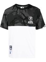 AAPE BY *A BATHING APE® t-shirt en coton à motif camouflage - Blanc