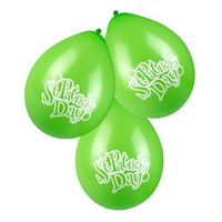 6x stuks groene St. Patricks Day thema ballonnen 25 cm - thumbnail