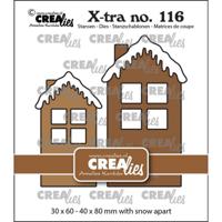 Crealies • xtra huisje b met sneeuwdak midden & groot