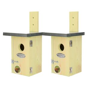 2x Vogelhuisjes/nestkastjes winterkoning 25 cm