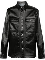 Rick Owens coated denim shirt jacket - Noir - thumbnail