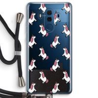 Eenhoorns overal: Huawei Mate 10 Pro Transparant Hoesje met koord