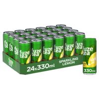 Frisdrank fuze tea black tea sparkling lemon 330ml | 24 stuks