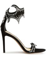 Alexandre Vauthier sandales Betsy 105 mm à ornements en cristal - Noir - thumbnail