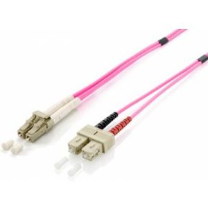 Equip 255539 Glasvezel kabel 0,5 m LC SC OM4 Violet