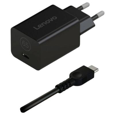Lenovo GaN Nano Laptop netvoeding 65 W 5 V, 9 V, 15 V, 20 V GaN, Met C8-Eurostekker, Snellader