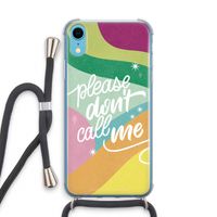 Don't call: iPhone XR Transparant Hoesje met koord