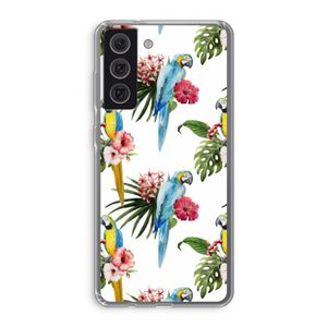 Kleurrijke papegaaien: Samsung Galaxy S21 FE Transparant Hoesje