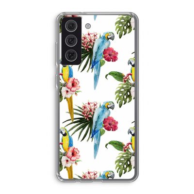 Kleurrijke papegaaien: Samsung Galaxy S21 FE Transparant Hoesje
