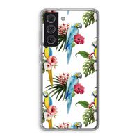 Kleurrijke papegaaien: Samsung Galaxy S21 FE Transparant Hoesje