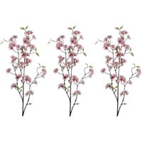 3x Roze Sakura/kersenbloesem Kunsttakken Kunstplanten 112 Cm - Kunstplanten/kunsttakken - Kunstbloemen Boeketten - thumbnail