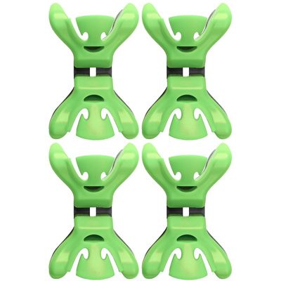 4x Slingers/decoratie ophangen slingerklemmen groen