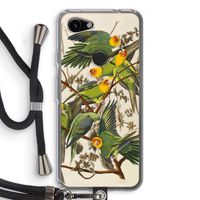 Carolinaparkiet: Pixel 3a Transparant Hoesje met koord