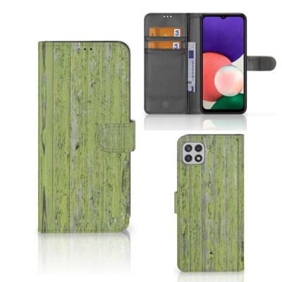 Samsung Galaxy A22 5G | Book Style Case | Green Wood
