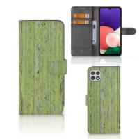 Samsung Galaxy A22 5G | Book Style Case | Green Wood