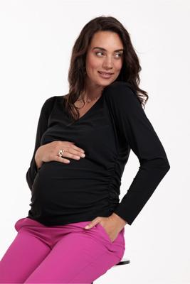 Maternity shirt - black - 05454