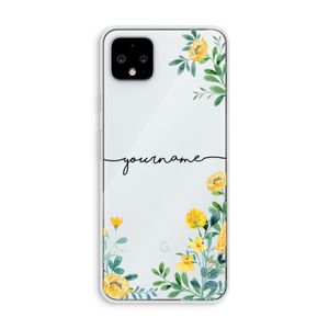 Gele bloemen: Pixel 4 XL Transparant Hoesje