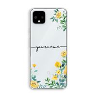 Gele bloemen: Pixel 4 XL Transparant Hoesje