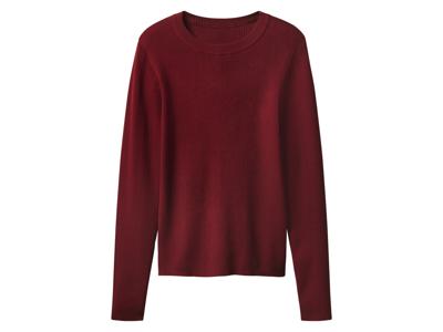 esmara Geribde dames trui (Bordeaux, XS (32/34))