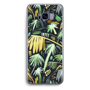 Tropical Palms Dark: Samsung Galaxy S8 Plus Transparant Hoesje