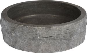 Saqu Raw ronde waskom Ø40x12cm natuursteen zwart