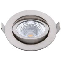 EcoDim LED Inbouwspot 5W IP54 Dimbaar Warm Wit 2000K-3000K Nikkel