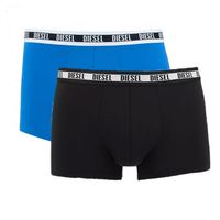Diesel Boxershorts 55-D microfiber zwart-blauw 2-pack