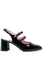 Carel Paris escarpins en cuir verni 70 mm - Noir