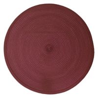Ronde placemat gevlochten kunststof bordeaux rood 38 cm - Placemats