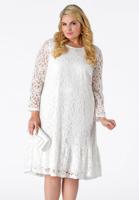 Yoek Dress frill | Wit | Maat M