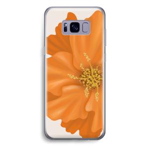 Orange Ellila flower: Samsung Galaxy S8 Plus Transparant Hoesje