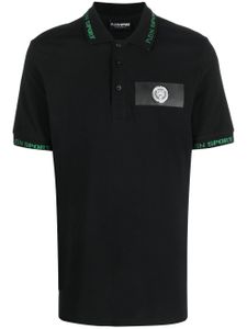 Plein Sport polo à patch logo - Noir