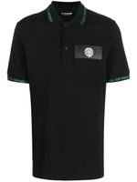 Plein Sport polo à patch logo - Noir