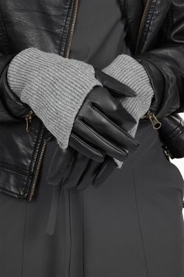 Zusss Stoere handschoen zwart/mist Zusss Stoere handschoen zwart/mist