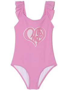 Chloé Kids maillot de bain à logo cœur - Rose