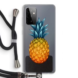 Grote ananas: Samsung Galaxy A72 5G Transparant Hoesje met koord