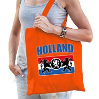 Cadeau tas - oranje - voor dames en heren - Holland leeuw met wapenschild