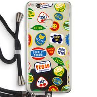Fruitsticker: Huawei Ascend P10 Lite Transparant Hoesje met koord