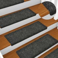 VidaXL Trapmatten 10 st 65x21x4 cm naaldvilt grijs