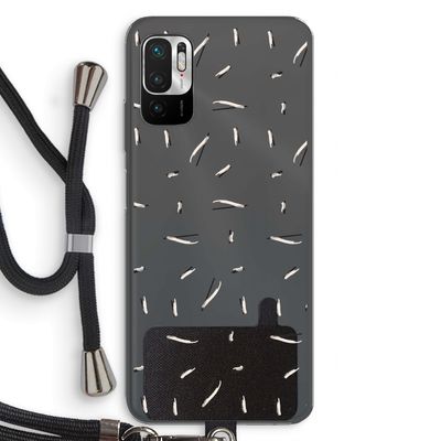 Hipster stripes: Xiaomi Redmi Note 10 5G Transparant Hoesje met koord